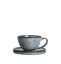 Mug with Dish Jade Blue