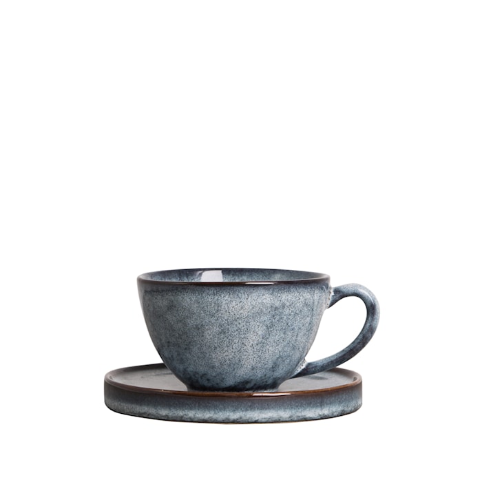 Mug with Dish Jade Blue
