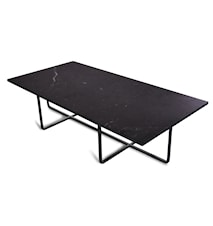 Ninety Table XL - Svart marmor/svartlackerad metallstomme H40 cm