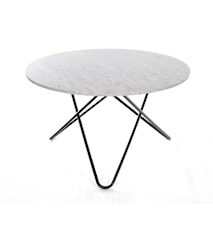 Big O table spisebord - Carrara/black