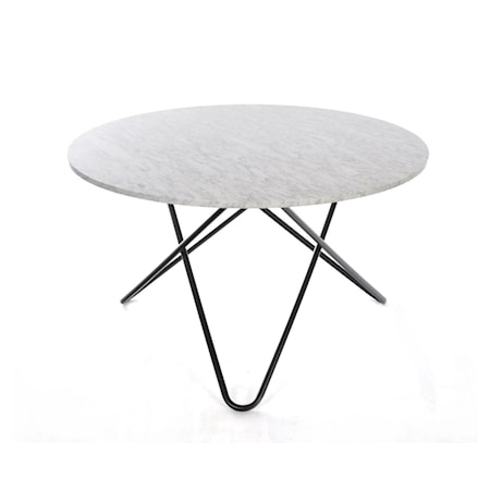 OX DENMARQ Big O table spisebord – Carrara/black