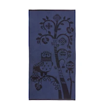 Serviette de bain Taika bleu 70 x 140 cm