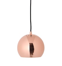Ball Pendel Ø18 cm med takkopp Glossy Koppar