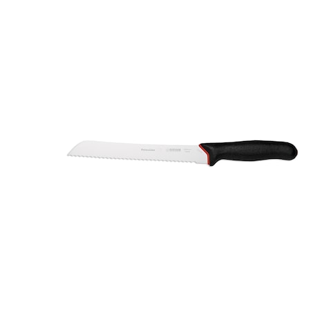 PrimeLine Brødkniv 21 cm Stål/Plast Sort