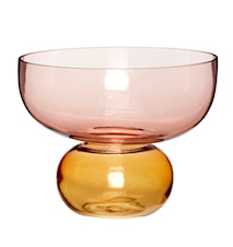Vase Glas rosa/Bärnsten