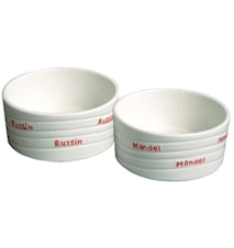 Rosin & mandelskål i keramikk 2 pk