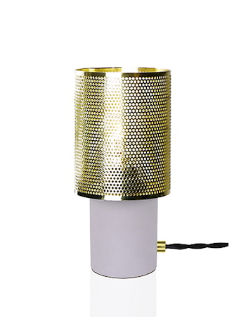 Lampe de table Rumble béton laiton brossé