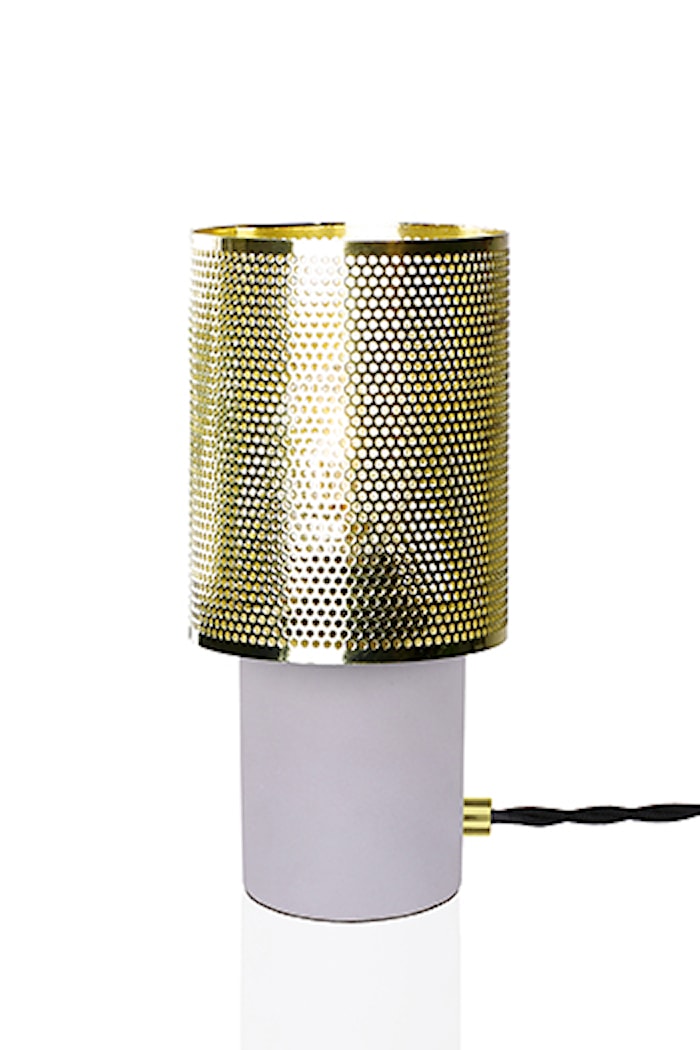 Lampe de table Rumble béton laiton brossé