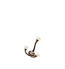 Hook 8 cm White/Brass