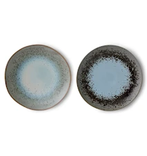 70s Mineral Tallrik 2-pack 29 cm Keramik Blå