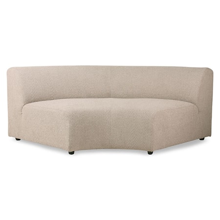 Jax couch: Element rundad Boucle Taupe