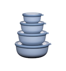 Cirqula Bowl Set Nordic Blue Low 4 pieces