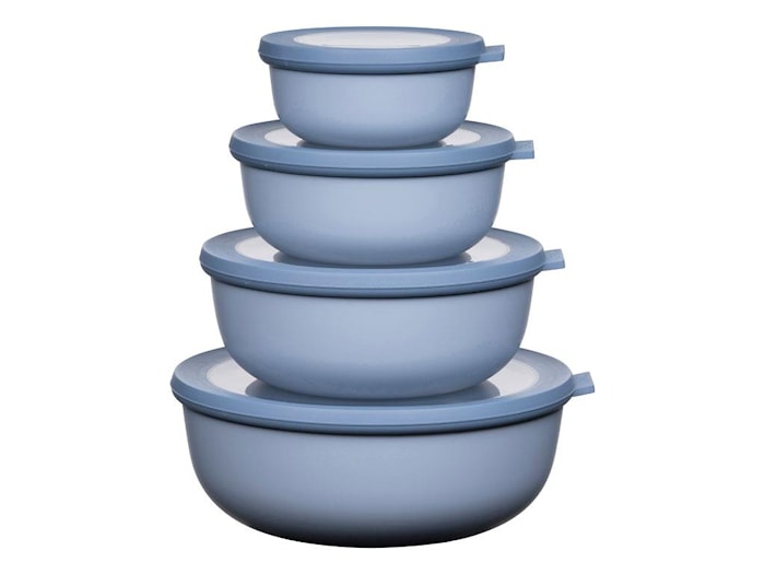 Cirqula Bowl Set Nordic Blue Low 4 pieces