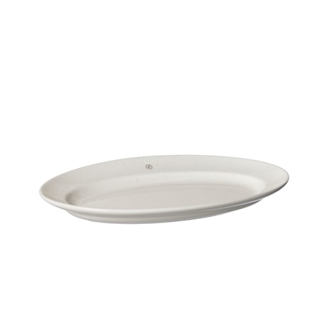 Serveringsfad Ovalt 30x18 cm Porcelæn Hvid