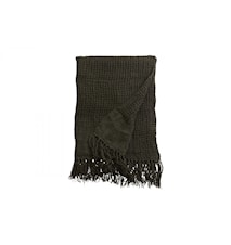Argo Handduk M Fransar Linne Charcoal