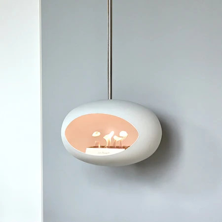 Le Feu Dome Sky Eldstad 100 cm Vit/Polerad Stål