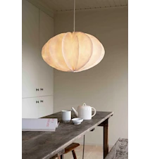 Pumpkin Taklampa Ø55x33 cm Papper Vit