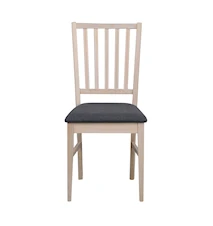 Filippa Stol Grått Tyg/Vitpigmenterad Ek