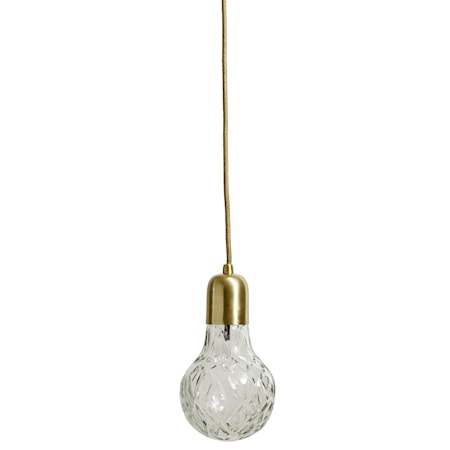 Crystal bulb taklampe – Drops, messing