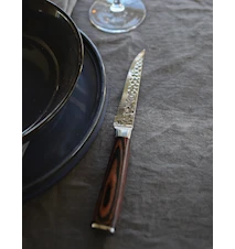 Steakkniver Hamret med trehåndtak 6 stk. inkl. treboks