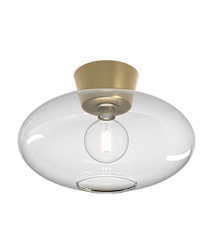 Bullo XL Plafond Ø38 cm Mässing/Klar