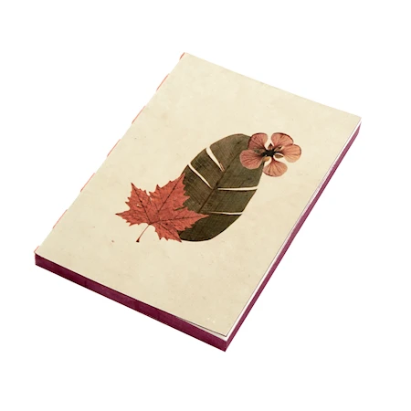 Flora Notebook Beige/Lila Large