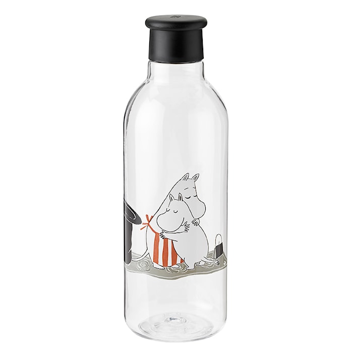 DRINK-IT Moomin Botella de Agua Negro 0,75 L