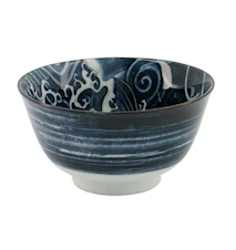 Japonism Carp Tayo skål 12,7 x 6,8 cm 350 ml, svart/blå