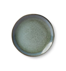 70's Dessertteller Keramik Grün 17,5 cm