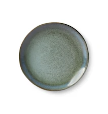 70's Dessert Tallrik Keramik Grön 17,5 cm