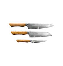 Kaizen Knivset 3 delar Kockkniv 21cm/Santuko 18cm/Petty 12cm