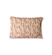 Floral Jacquard Weave Pute Burgundy/Yellow 40x30 cm