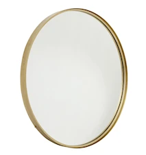 Round mirror in iron Gold