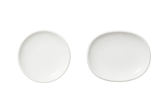 Raami pequeño plato blanco 2 set