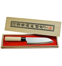 Houcho Santoku kokkekniv 17 cm i balsaboks
