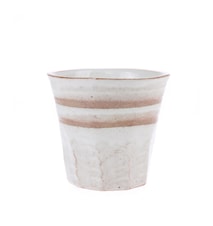 Japanischer Keramikbecher Weiß/Terra