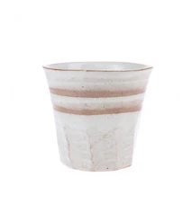 Mug céramique japonaise blanc /terre cuite