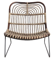 Chaise lounge Kawa 68 x 73 cm marron/métal