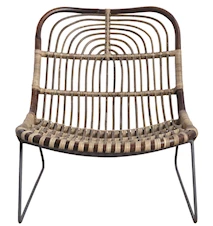 Chaise lounge Kawa 68 x 73 cm marron/métal