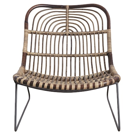 Chaise longue Kawa 68 x 73 cm marrone/metallo