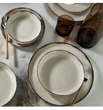 Porcelænsæt 24 Dele Cinnamon Afrundet Kant