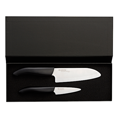 Knife set, 7,5 + 14 cm black handle