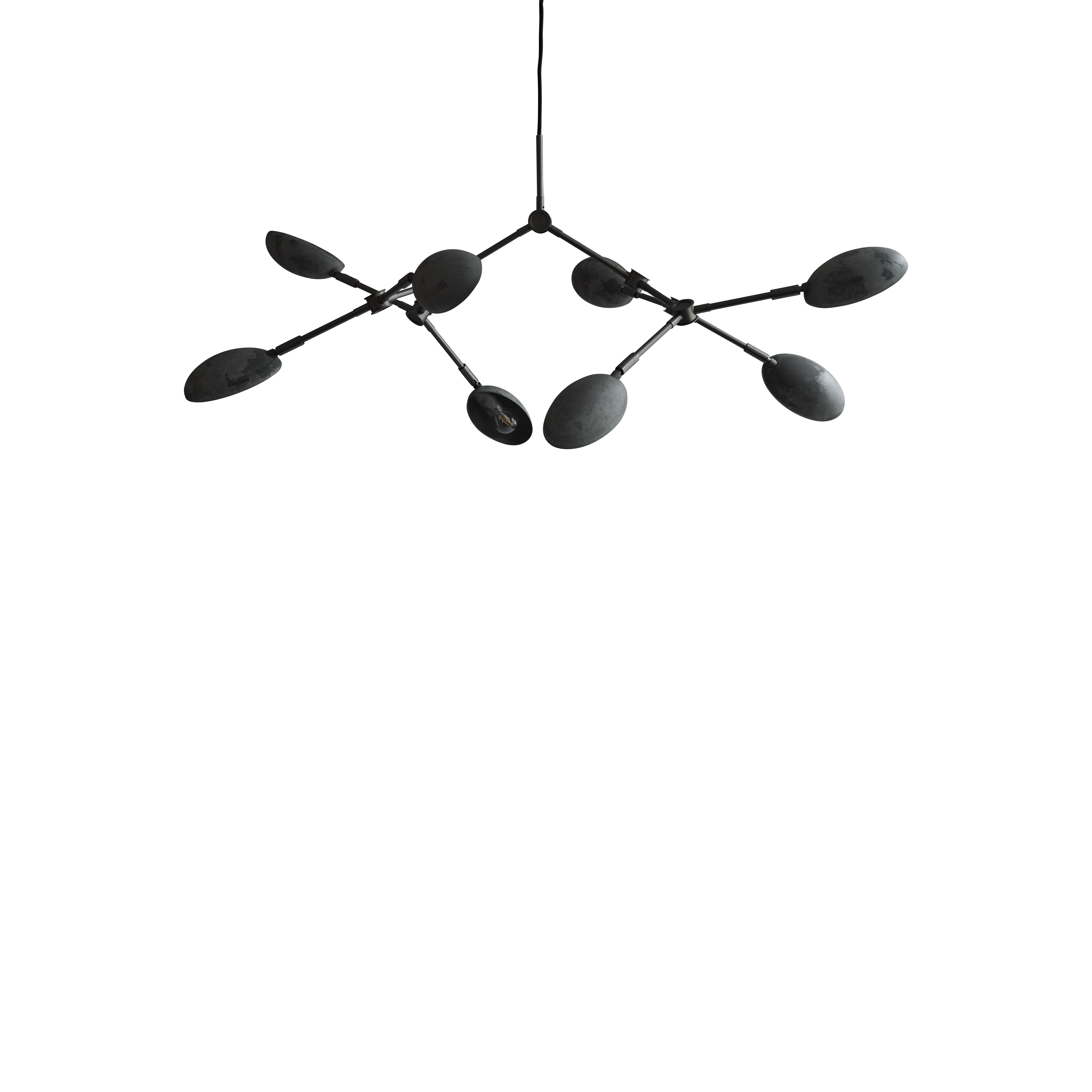 drop chandelier oxidized small