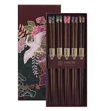 Chopstick Set/5 Giftbox Japan Flower 17865 1/100