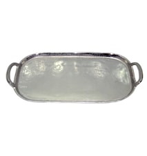 Sari Serveringsbakke oval aluminium håndtag 41*19,5*4