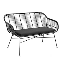 Hagebenk Rotting 83x76x126 cm - Svart