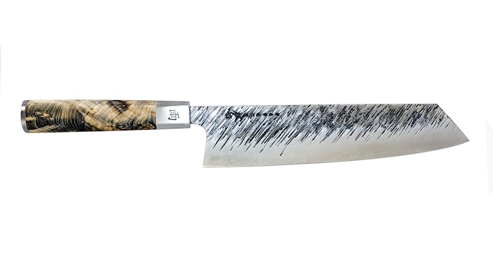 Couteau Ame Kiritsuke manche en mélèze d'Amérique 23 cm