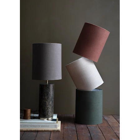 Ella Lampfot 30 cm Marmor Forest Green