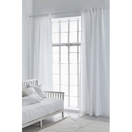 Rideau Sunshine ruban plisseur blanc 140 x 290
