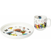 Moomin porcelin plate + mug Moomin